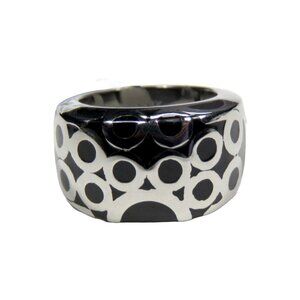 Inox Women's Polished Stainless Steel Circular-Patterned Ring